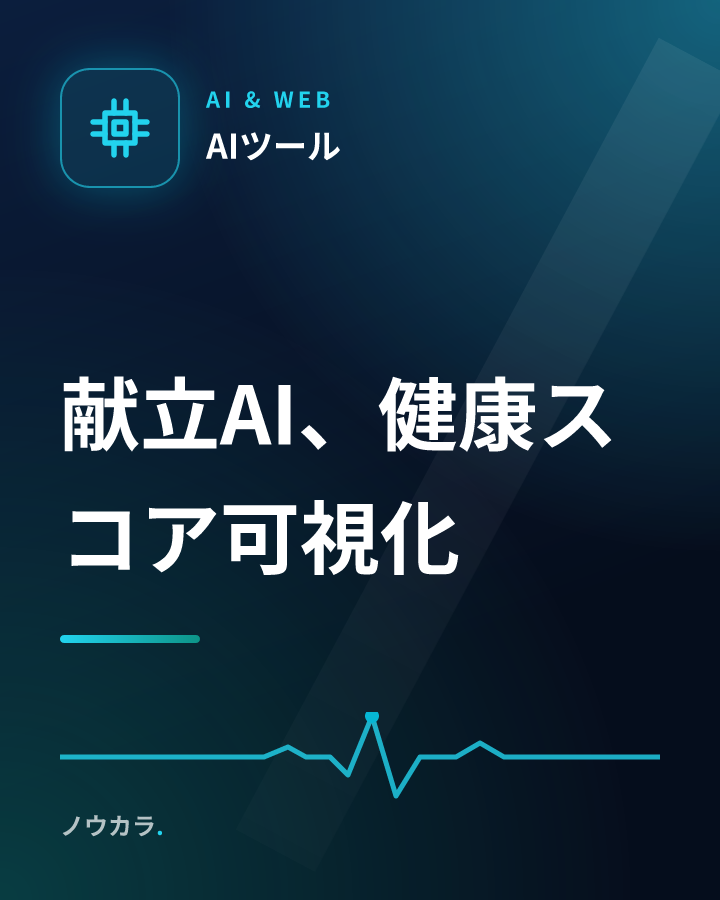 献立AI、健康スコア可視化