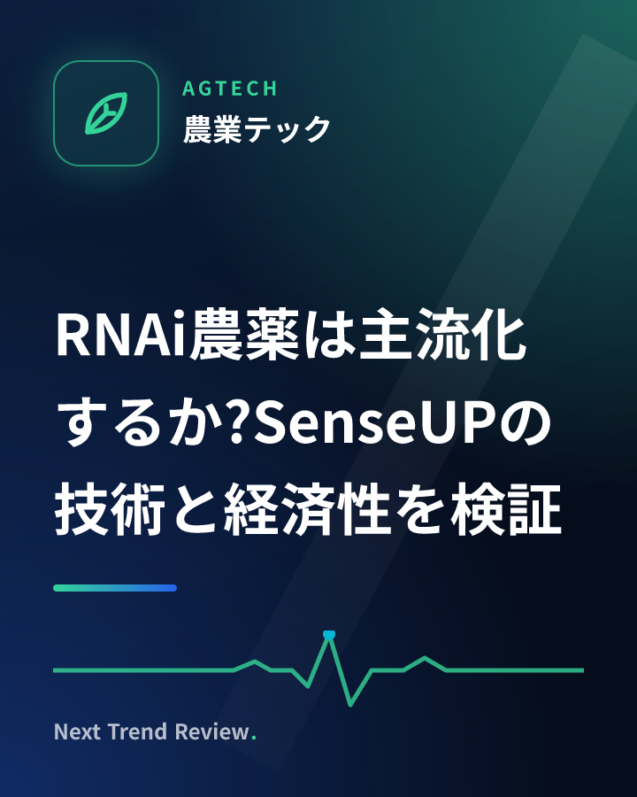 RNAi農薬は主流化するか?SenseUPの技術と経済性を検証
