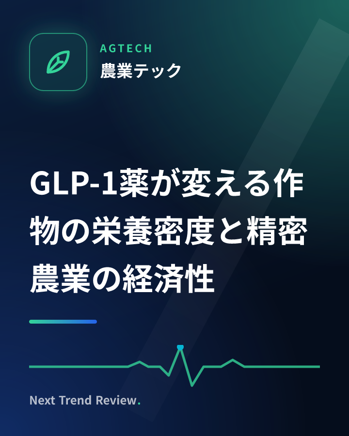 GLP-1薬が変える作物の栄養密度と精密農業の経済性